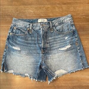 Free People Denim Distressed Shorts-4”
